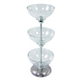 Azar Displays Three-Tier 8", 8" & 8" Bowl Display 720308